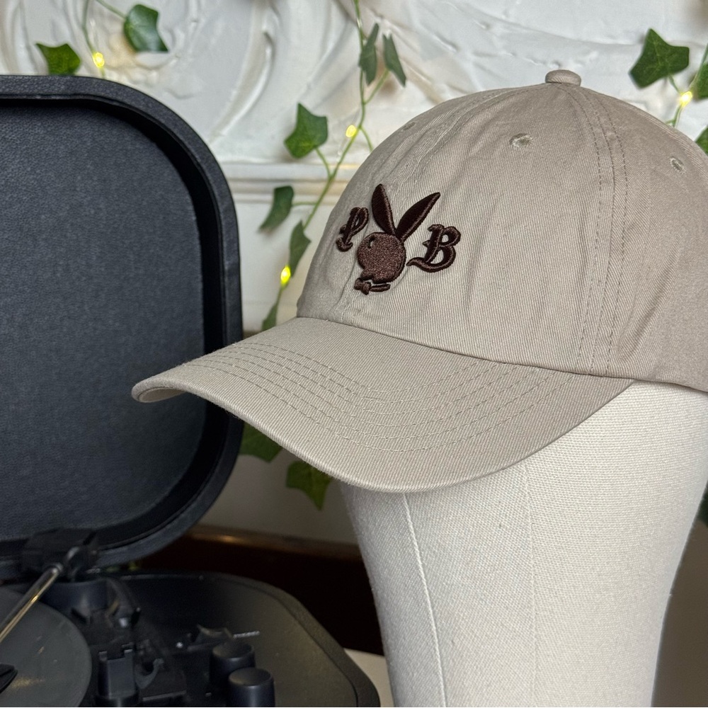 Pacsun Embroidered Playboy Tan Hat Cap